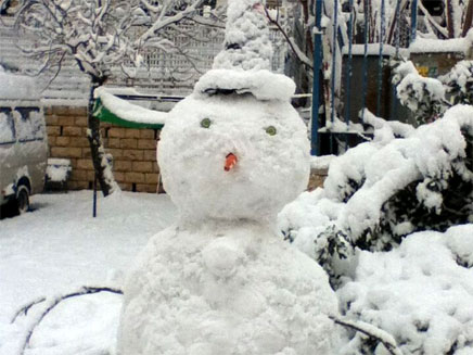 בובות שלג ביום חורפי (צילום: דניאל יאיר)