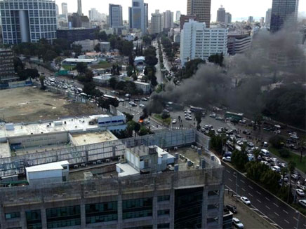 פיצוץ פלילי בתל אביב (צילום: חדשות 2)