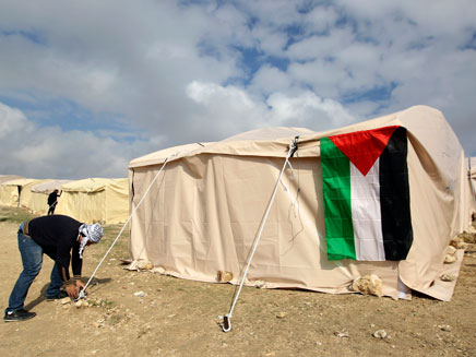 מאחז פלסטיני ב-E1, ארכיון (צילום: רויטרס)