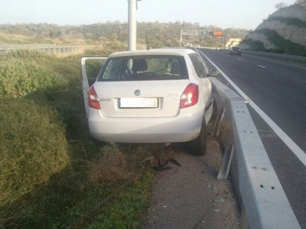 רכבו של הצעיר שנתפס (צילום: דוברת אגף התנועה)