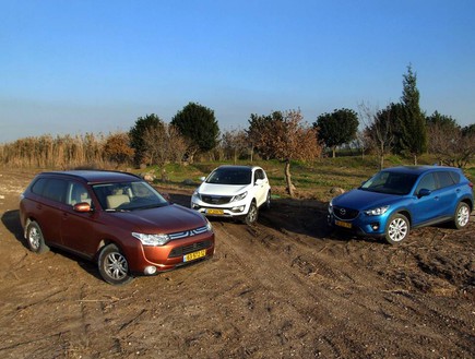 ג'יפונים: CX-5, ספורטאז', קשקאי, אאוטלנדר (צילום: נעם וינד)