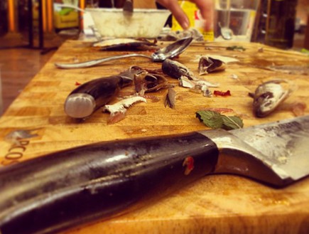 סכינים באולפן מאסטר שף (צילום: מאסטר שף)