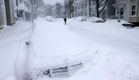 שלג בניו-יורק (צילום: AP)