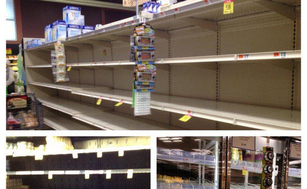 המדפים ריקים. צילום: דריה אליאס