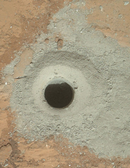 כך נראית הגומה במאדים (צילום: נאס"א)