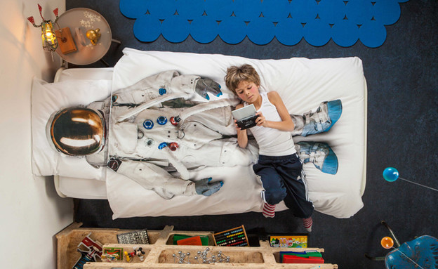 חמישייה אסטרונאוט ילד (צילום: www.snurkbeddengoed.com)