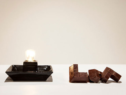 מנורת שוקולד, חלקים (צילום: lervik.se)