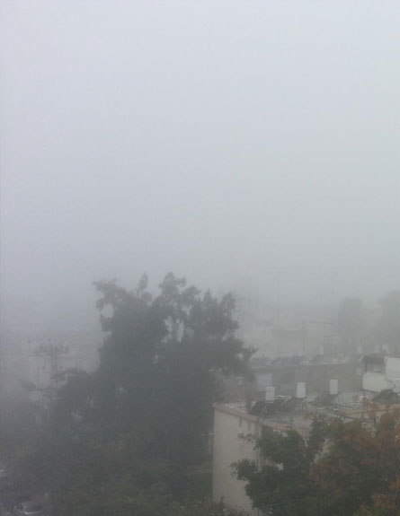 הערפל הבוקר במרכז (צילום: אלעד זוהר, חדשות 2)
