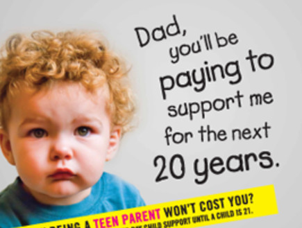 קמפיין נגד הריון לנערות - ילד מבקש תמיכה (צילום: מתוך אתר babycenter.com)