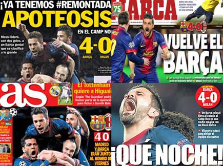 הערצה חסרת תקדים. עיתוני הספורט בספרד. צפו בתקציר (צילום: ספורט 5)
