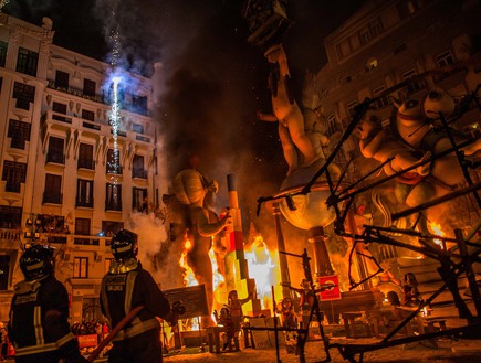 שריפה, פסטיבל ולנסיה (צילום: David Ramos, GettyImages IL)