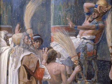 עשר המכות - ציור של מכת ארבה מהמאה ה-19 (צילום: ויקיפדיה)
