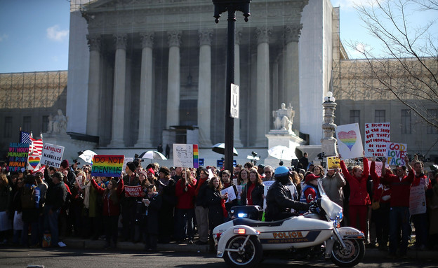 הפגנה למען נישואים גאים בארה"ב (צילום: Mark Wilson, GettyImages IL)