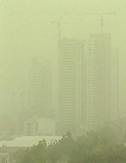 זיהום אוויר חריג (צילום: חדשות 2)