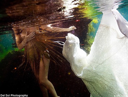 תמונות תת ימיות לחתונה (צילום: dailymail.co.uk)
