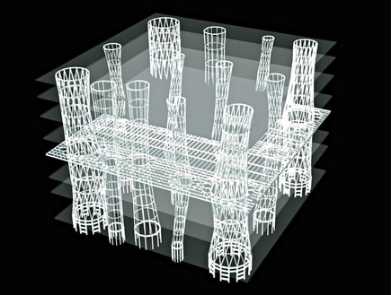 איטו יפן, הדמיה עמודים (צילום: Toyo Ito & Associates)