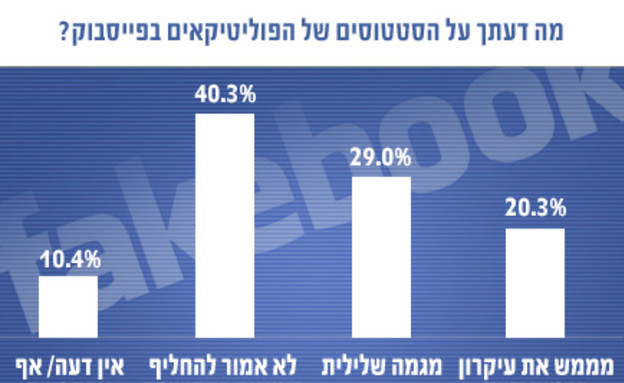 מה דעתך על הסטטוסים של הפוליטיקאים בפייסבוק? (צילום: mako)