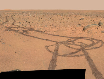 הפין שהרובר צייר על מאדים