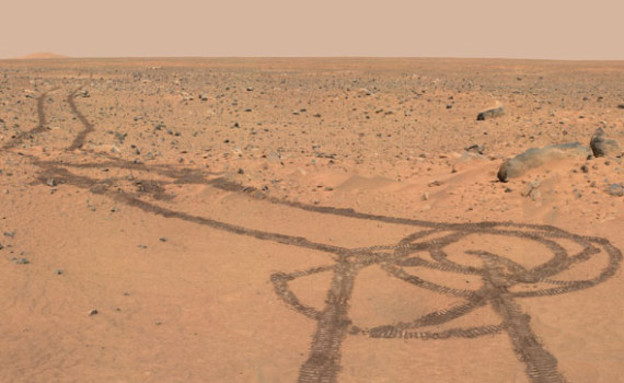 הפין שהרובר צייר על מאדים