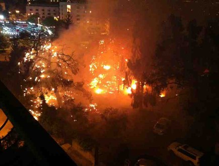 שריפה ברחוב מחל בירושלים