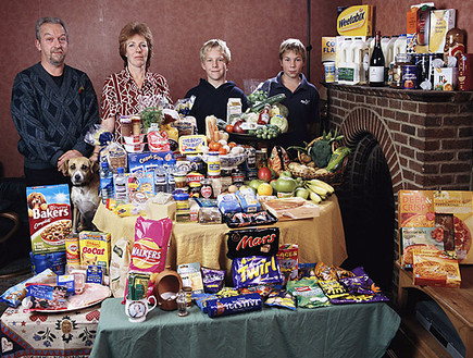 קניות של משפחות - אנגליה (צילום: פיטר מנזל, צילום מסך)
