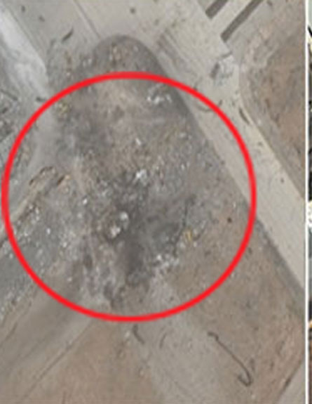 נחשפו תמונות המתעדות המסוף לפני ואחרי ההפצצה (צילום: דיגיטל גלוב עבור רונן סולומון, מודיעין חדשותי, וחד)