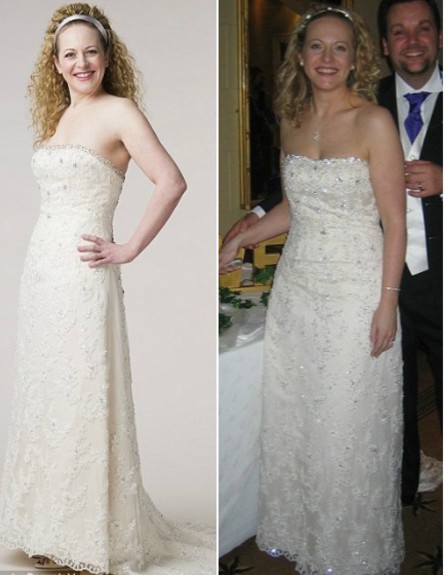 שמלות כלה לפני ואחרי (צילום: dailymail.co.uk)