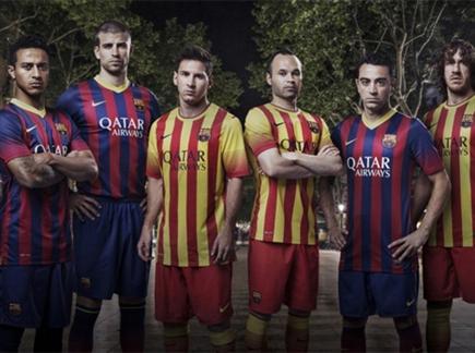 המדים החדשים של ברצלונה (צילום: ספורט 5)