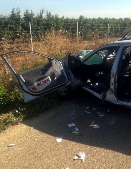 זירת התאונה בצפון, הבוקר