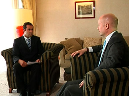 וויליאם הייג בראיון מיוחד לאודי סגל (צילום: חדשות 2)