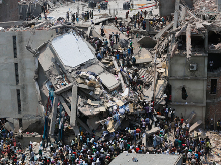 אסון קריסת הבניין (צילום: רויטרס)