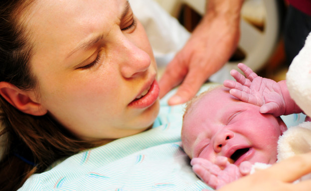 אישה לידה הריון (צילום: Thinkstock, Getty images)
