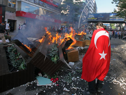 הפגנות בטורקיה. ארכיון (צילום: ap)