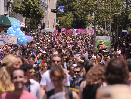 מצעד הגאווה בתל אביב 2013 (תמונת AVI: מיכאל שבדרון )