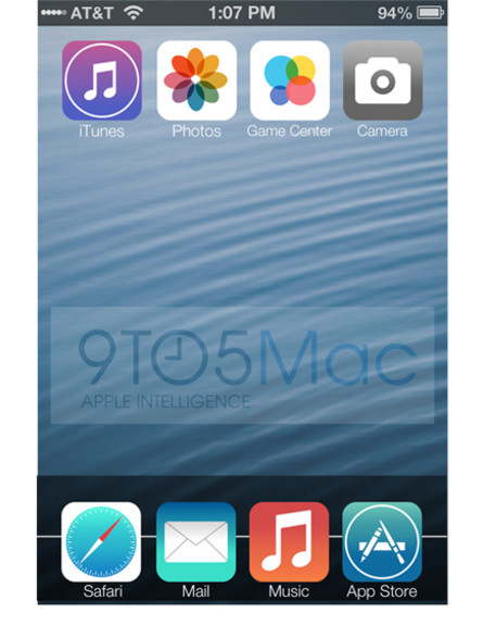 iOS 7 מוקאפ (צילום: 9to5mac.com)