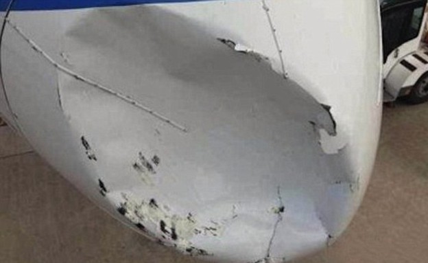 מטוס אייר צ'יינה שנפגע (צילום: dailymail.co.uk)