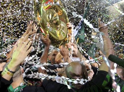 בשנה הבאה זה כבר יהיה קשה יותר. חיפה זוכה באליפות (אלן שיבר) (צילום: ספורט 5)