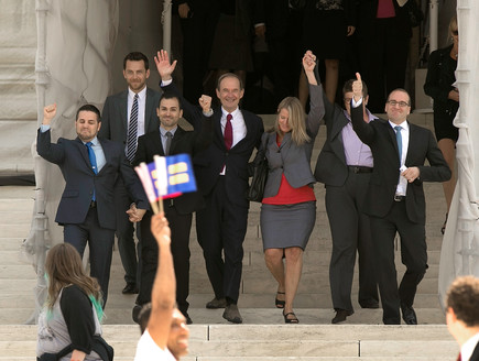 בית המשפט העליון בוושינגטון אישור נישואים גאים (צילום: Win McNamee, GettyImages IL)