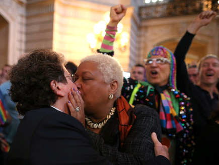 בית המשפט העליון בוושינגטון אישור נישואים גאים (צילום: Justin Sullivan, GettyImages IL)