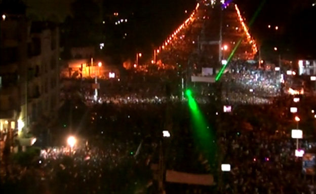 מצרים הלילה (צילום: הטלוויזיה המצרית)