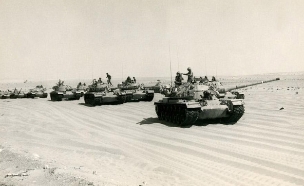 טנקים במלחמת יום כיפור (צילום: חטיבה 14)