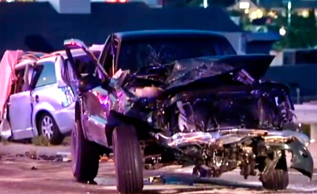 זירת התאונה בבוסטון (צילום: CBS)