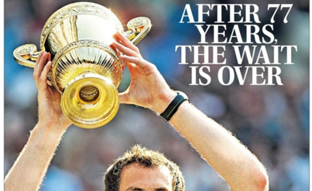 אנדי מארי על שער הדיילי טלגרף