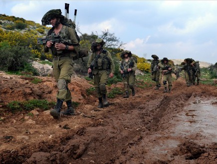 חיילים בשיירה (צילום: דובר צה