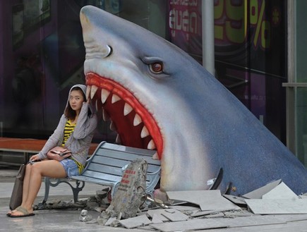 אמנות רחוב, כריש (צילום: chadisrad.com)