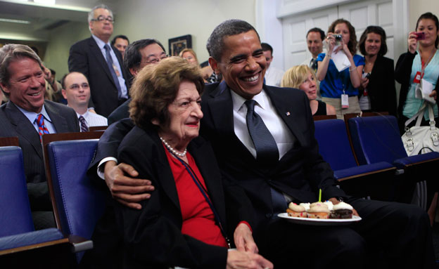 עם הנשיא אובמה, הפכה לאגדה בתחום (צילום: רויטרס)