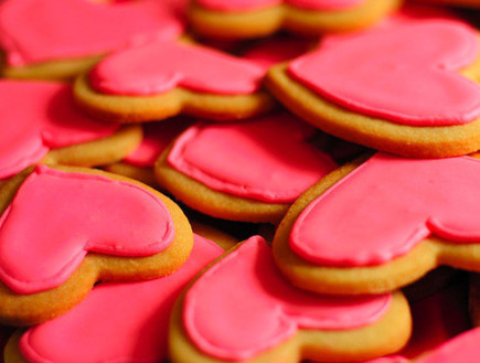 גלריית לבבות - עוגיות לב ורודות (צילום: www.tumblr.com)