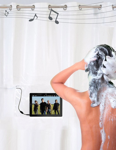חמישייה 29.7, מסך מקלחת (צילום: www.amazon.com)