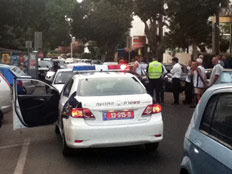 ניידת משטרה , זירת האירוע (צילום: חדשות 2)