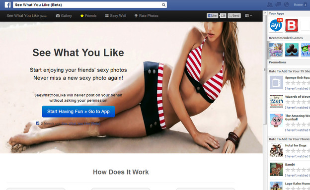 אפליקציית פייסבוק See what you like